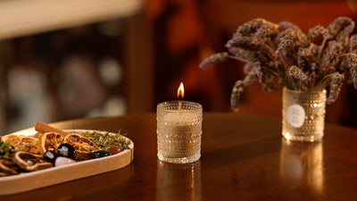 DIY sand wax candle in glass jar — ritual opening element for Ritual 1