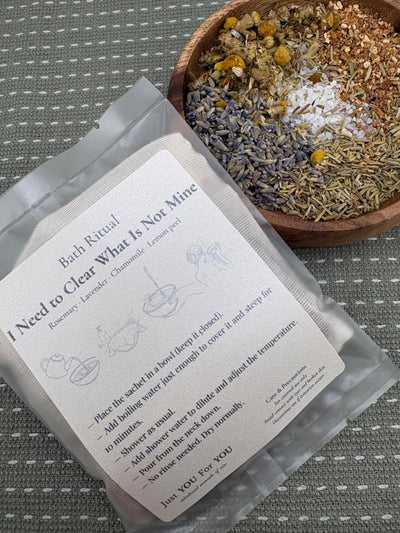 Ritual Bath — Clear What Is Not Mine — rosemary, lavender, chamomile, and lemon peel herbal blend