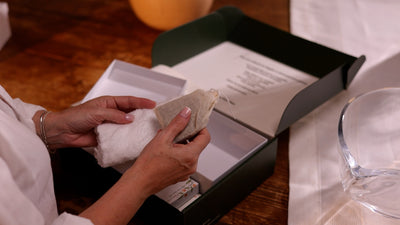 Peppermint and Lemon Thyme herbal infusion ritual towel for sensory grounding